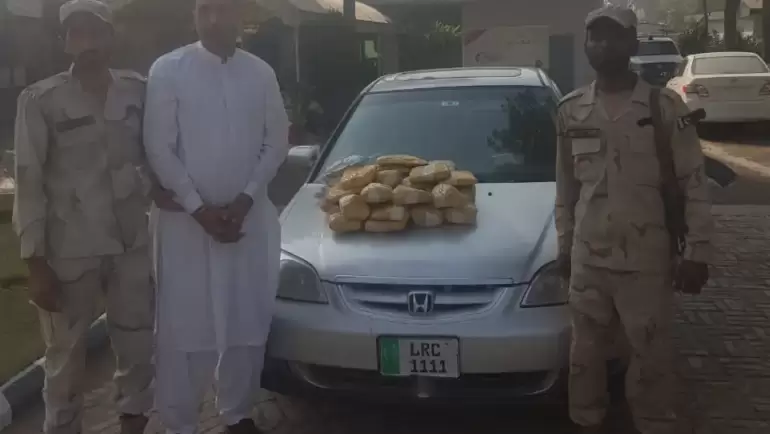Recovered 24 Kgs of Charas 12 Kgs Opium from Trunk of a Car