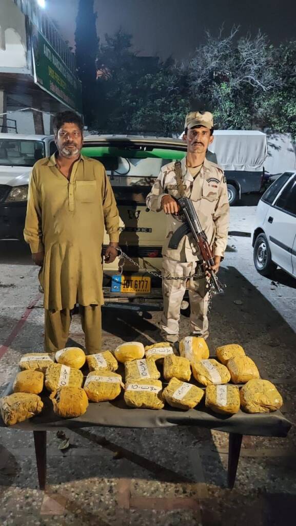 On a tip-off PS ANF Psc in collaboration with SIC Psc intercepted a Suzuki Loader Pick-Up, arrested an accused and recovered narco