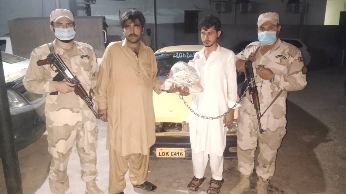 RD Int in collaboration with PS RD ANF KP intercepted a Mehran Car, arrested 2x suspected and recovered narcotics