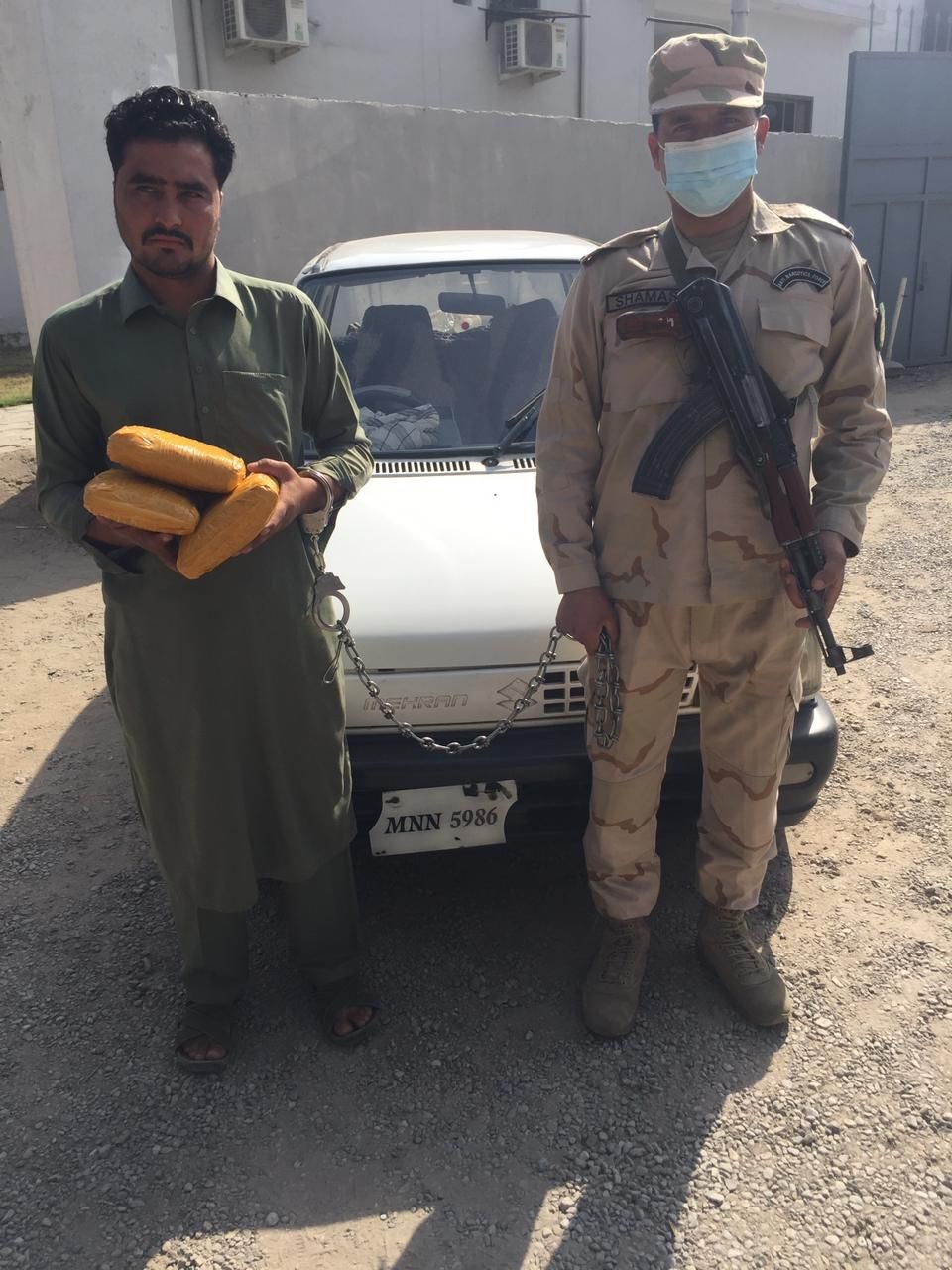 PS RD ANF KP conducted an IBO near Karkhano Market intercepted a Suzuki Mehran, arrested an accused and recovered narco