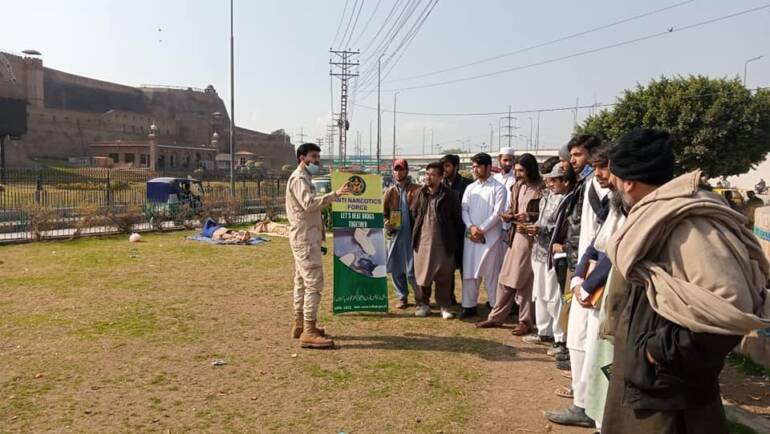 Anti Drugs Awareness, corner meetings with public especially youth in Peshawar city