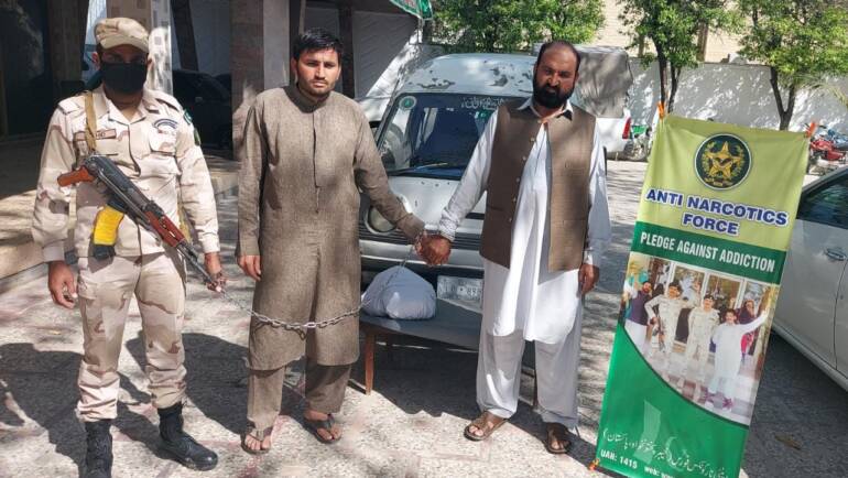 Anti Narcotics Force (ANF) Peshawar seized 6 KGs of Hashish from a vehicle near Karkhano Market Peshawar