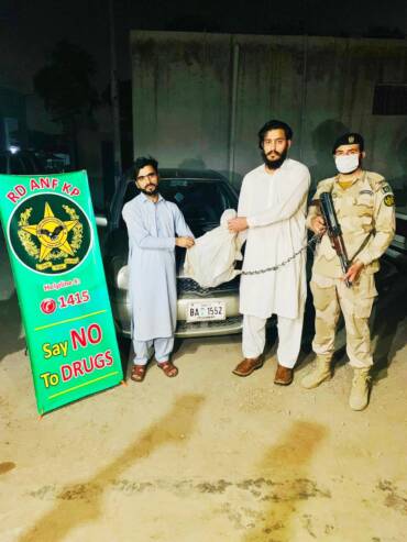 Anti Narcotics Force (ANF) Peshawar, intercepted a vehicle and recovered 6 Kg’s of Hashish and 1.2 Kg of Opium